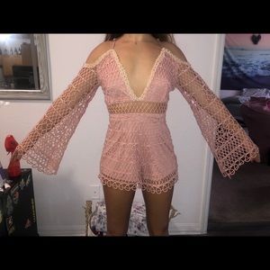 Chic comfy elegant pink romper